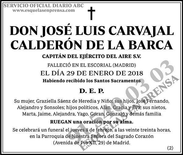 José Luis Carvajal Calderón de la Barca